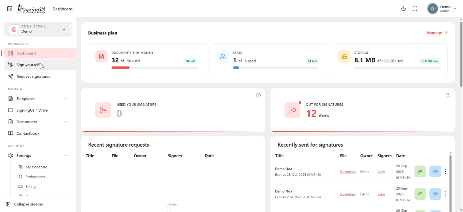 Upload a Document in the SigningUs app