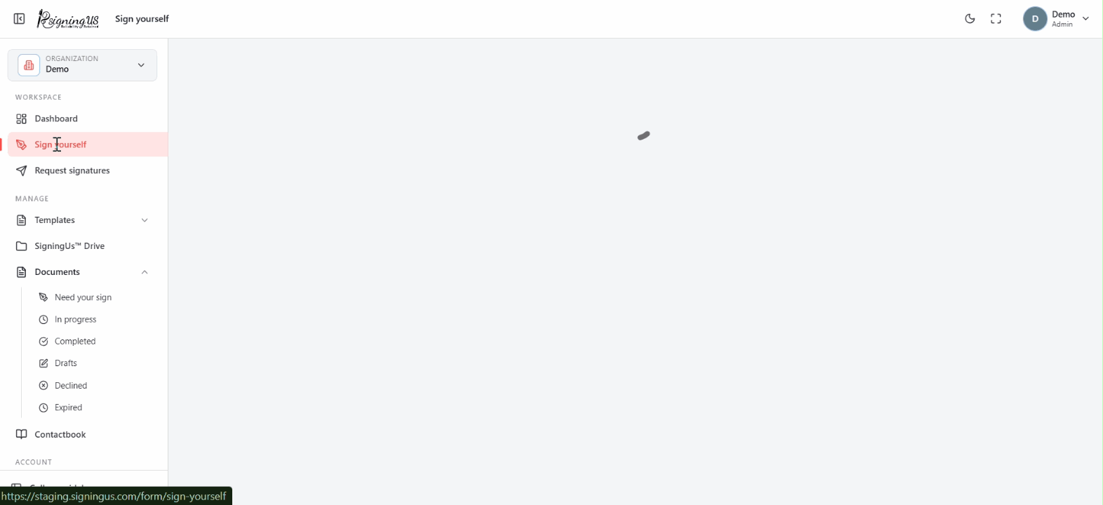 Sign a Document Yourself in the SigningUs app